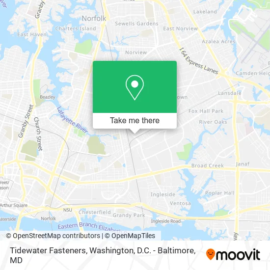 Mapa de Tidewater Fasteners