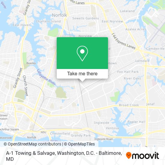 A-1 Towing & Salvage map