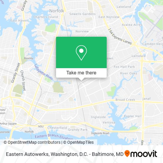Eastern Autowerks map