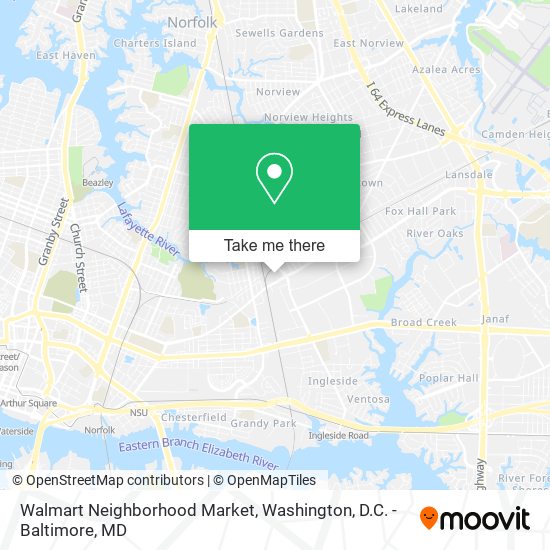 Mapa de Walmart Neighborhood Market
