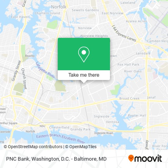 PNC Bank map