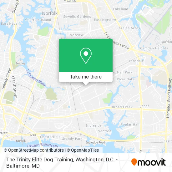 The Trinity Elite Dog Training map