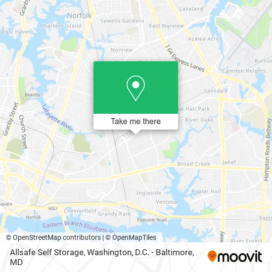 Allsafe Self Storage map