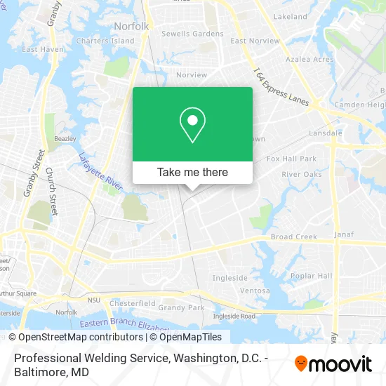 Mapa de Professional Welding Service