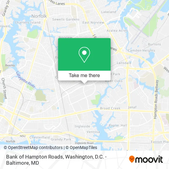 Mapa de Bank of Hampton Roads