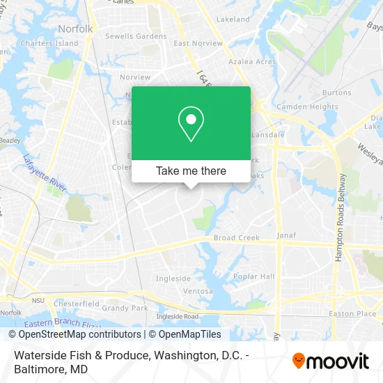 Waterside Fish & Produce map