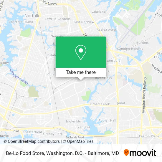 Be-Lo Food Store map