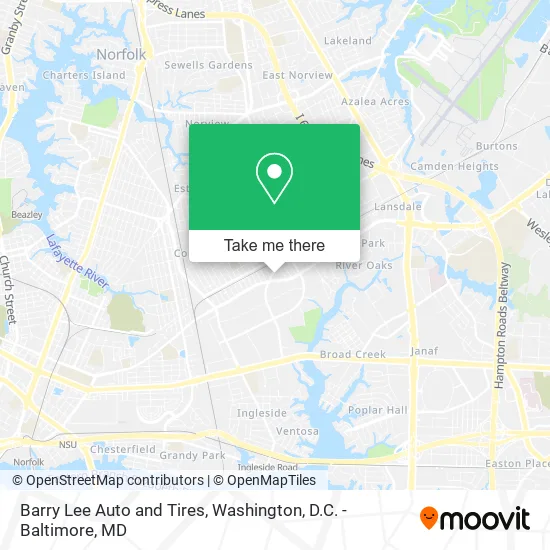 Mapa de Barry Lee Auto and Tires