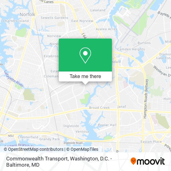Mapa de Commonwealth Transport