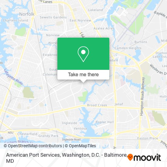 American Port Services map