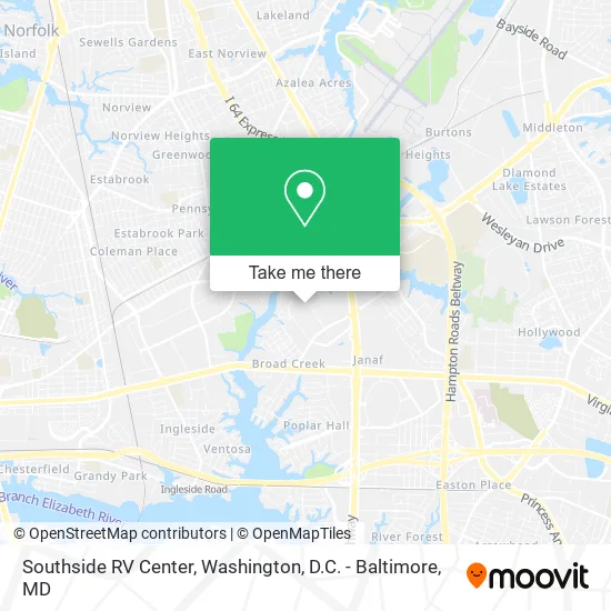 Southside RV Center map