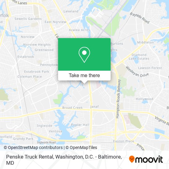 Penske Truck Rental map