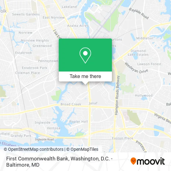 First Commonwealth Bank map