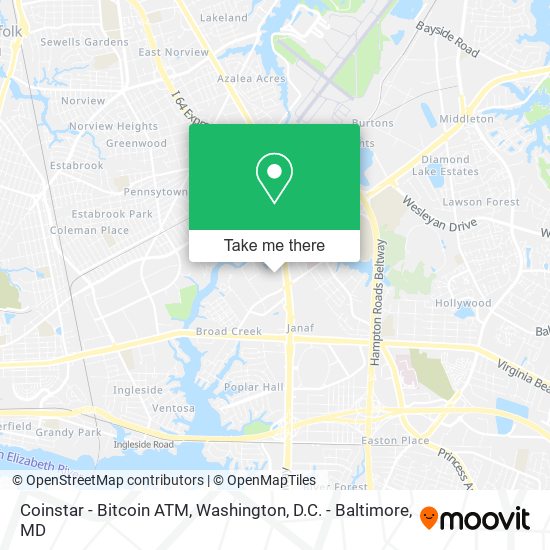 Mapa de Coinstar - Bitcoin ATM