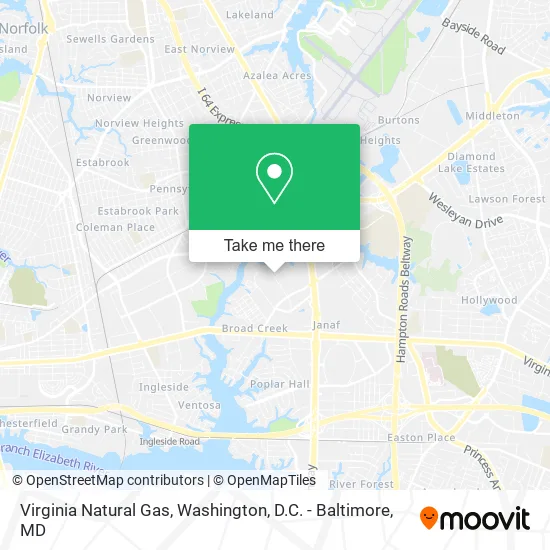 Virginia Natural Gas map