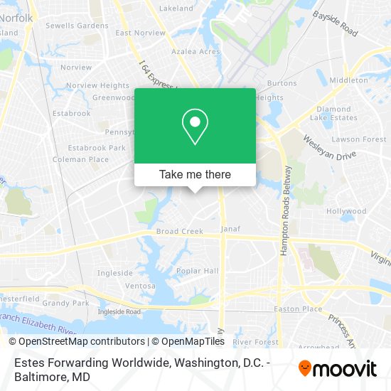 Mapa de Estes Forwarding Worldwide