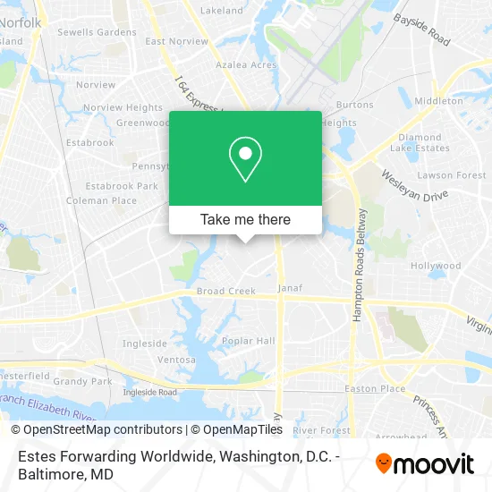 Estes Forwarding Worldwide map