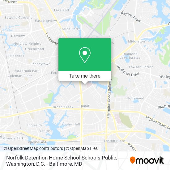 Mapa de Norfolk Detention Home School Schools Public
