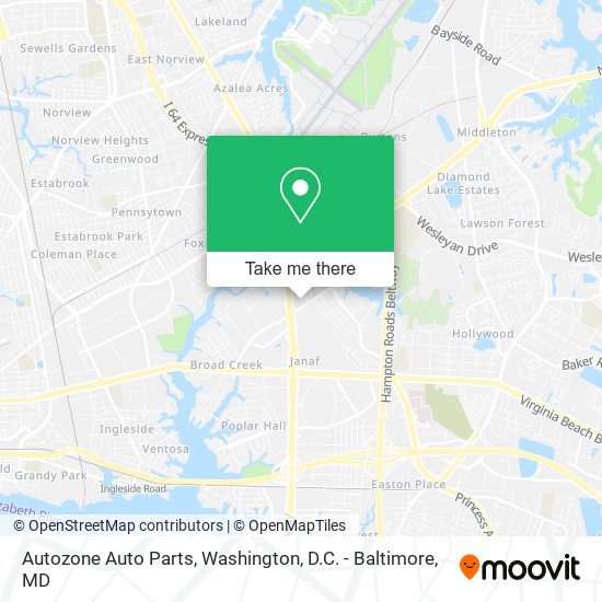 Autozone Auto Parts map
