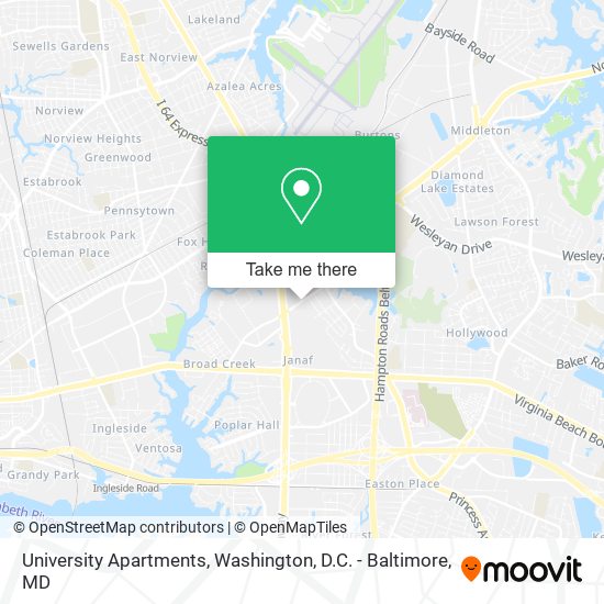 University Apartments map