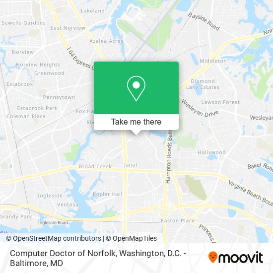 Computer Doctor of Norfolk map