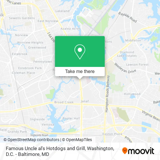 Famous Uncle al's Hotdogs and Grill map