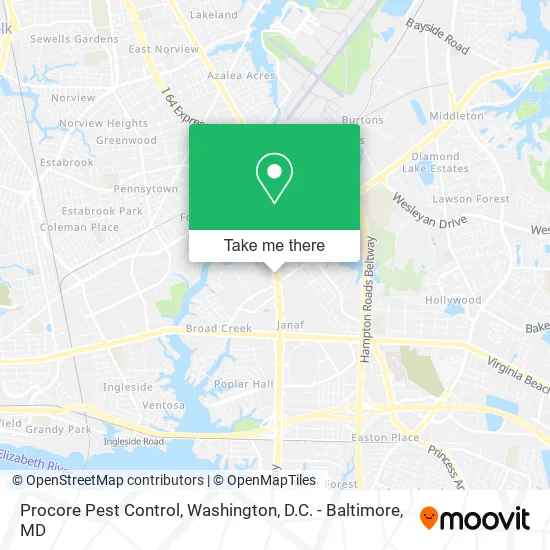 Mapa de Procore Pest Control