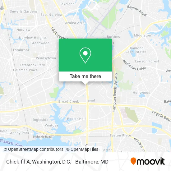 Mapa de Chick-fil-A