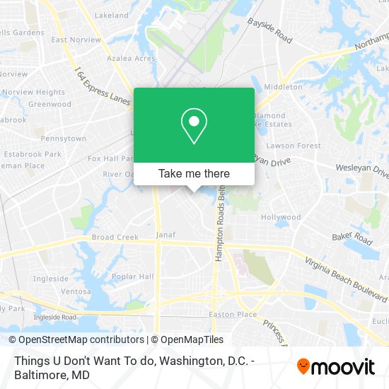 Things U Don't Want To do map