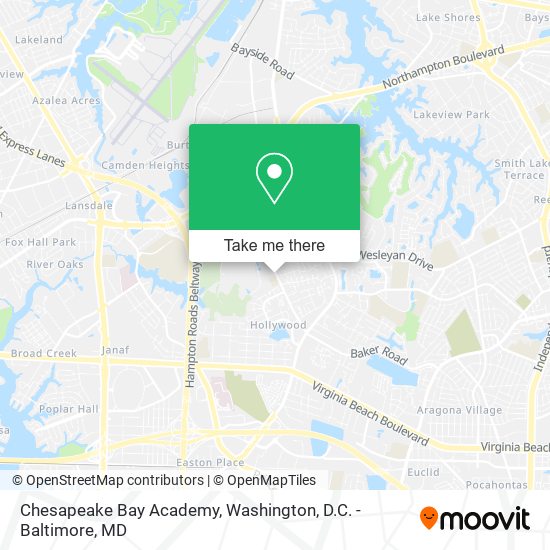 Chesapeake Bay Academy map