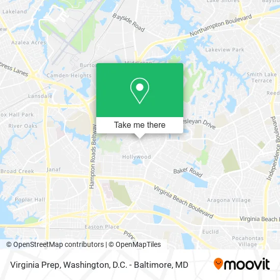 Virginia Prep map
