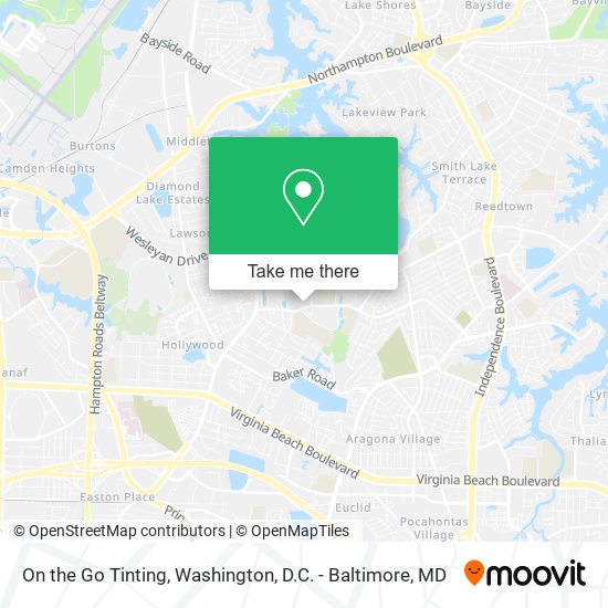 Mapa de On the Go Tinting