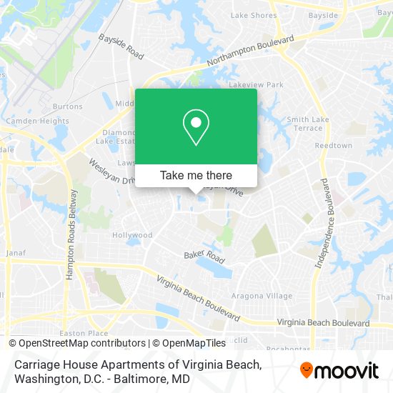 Mapa de Carriage House Apartments of Virginia Beach