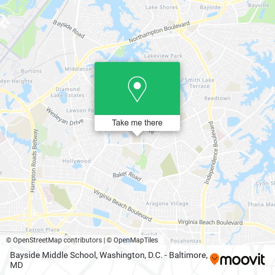 Mapa de Bayside Middle School