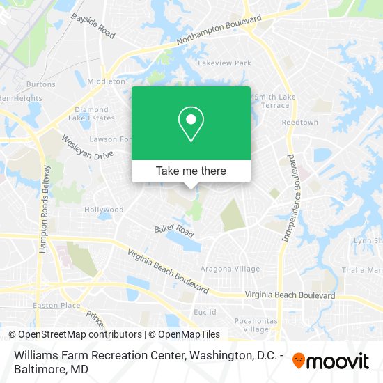 Mapa de Williams Farm Recreation Center