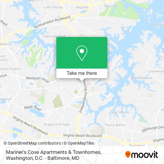Mariner's Cove Apartments & Townhomes map
