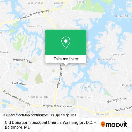 Old Donation Episcopal Church map