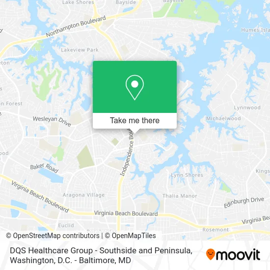 DQS Healthcare Group - Southside and Peninsula map