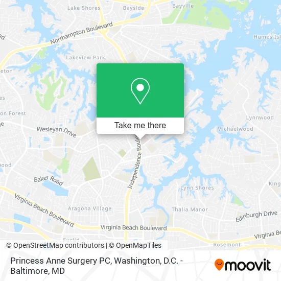 Princess Anne Surgery PC map