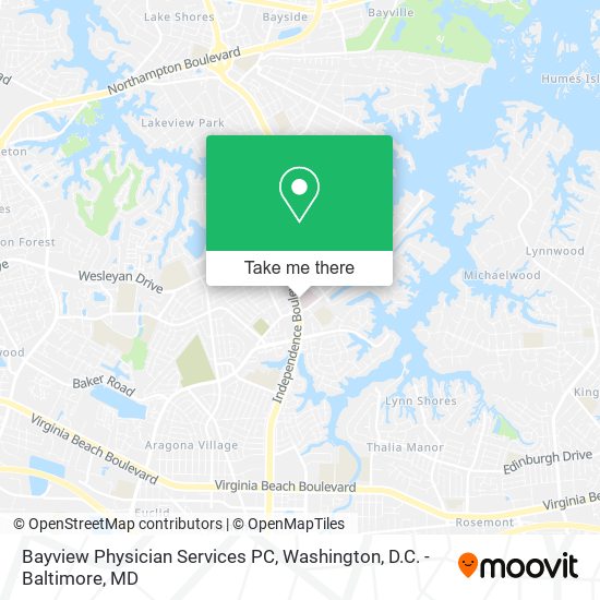 Mapa de Bayview Physician Services PC