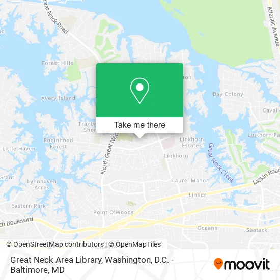 Great Neck Area Library map