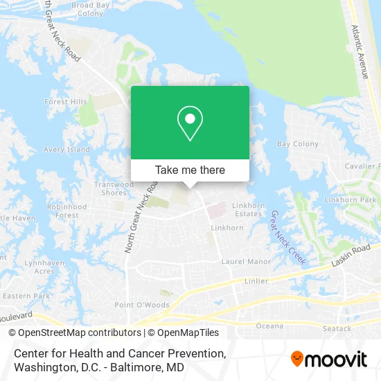 Center for Health and Cancer Prevention map