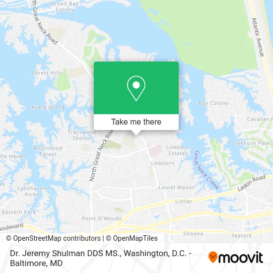 Dr. Jeremy Shulman DDS MS. map