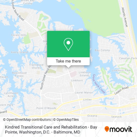 Kindred Transitional Care and Rehabilitation - Bay Pointe map