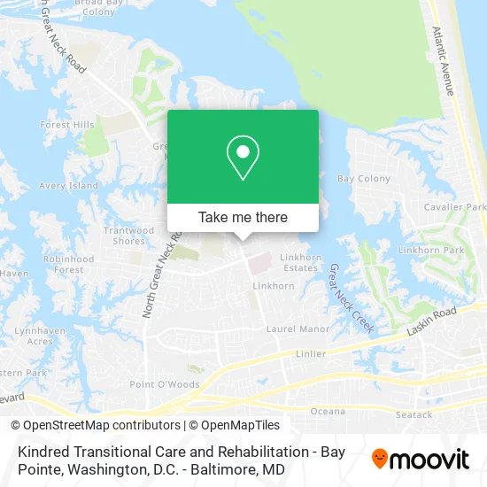 Kindred Transitional Care and Rehabilitation - Bay Pointe map