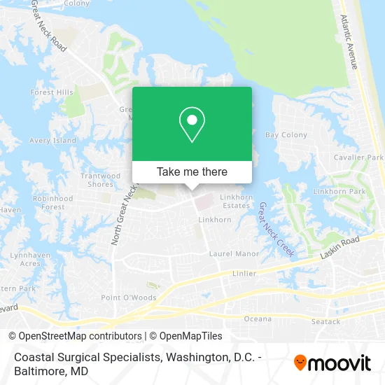 Coastal Surgical Specialists map