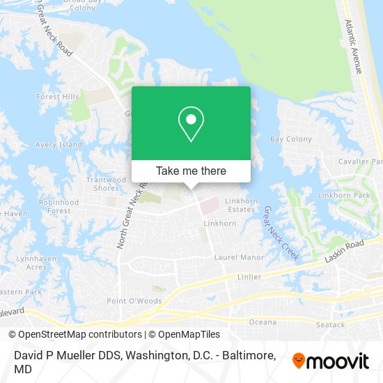 David P Mueller DDS map