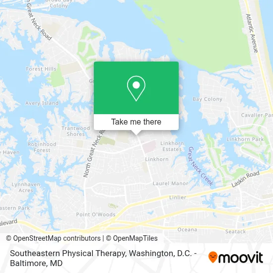 Southeastern Physical Therapy map