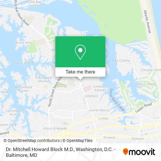 Dr. Mitchell Howard Block M.D. map