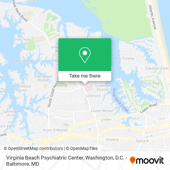 Virginia Beach Psychiatric Center map